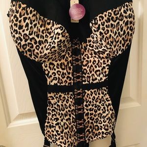 Plus size Leopard Bustier